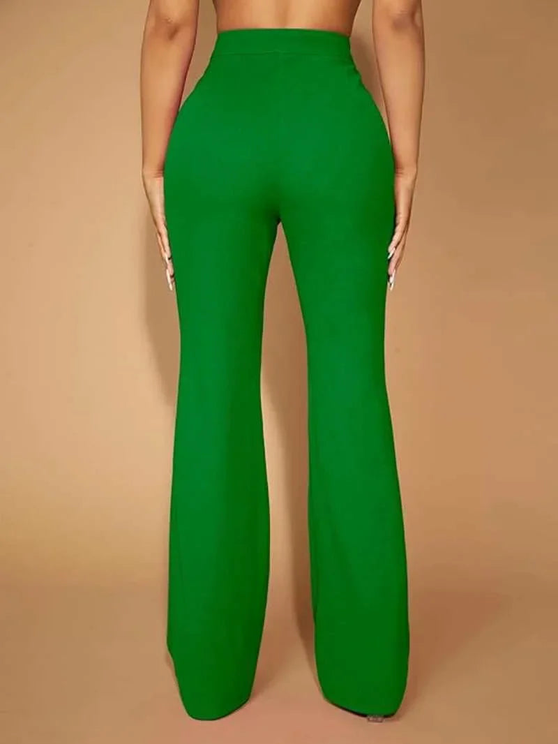 Women's high-waist flared pants