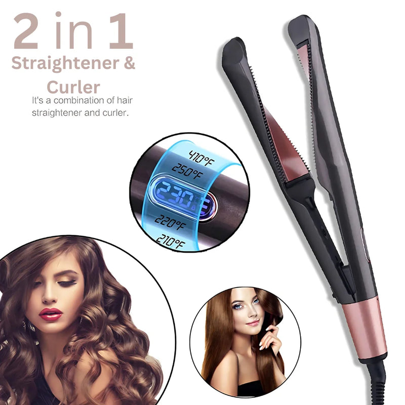 2-in-1 Hair Straightener & Curler