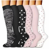 6-Pair Compression Socks for Pain Relief & Daily Comfort