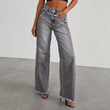 Women's High-Waisted Wide-Leg Denim Jeans