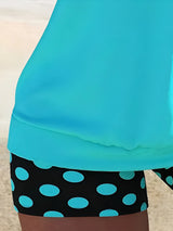 Women's Colorful Polka Dot Swimsuit Two Piece Set