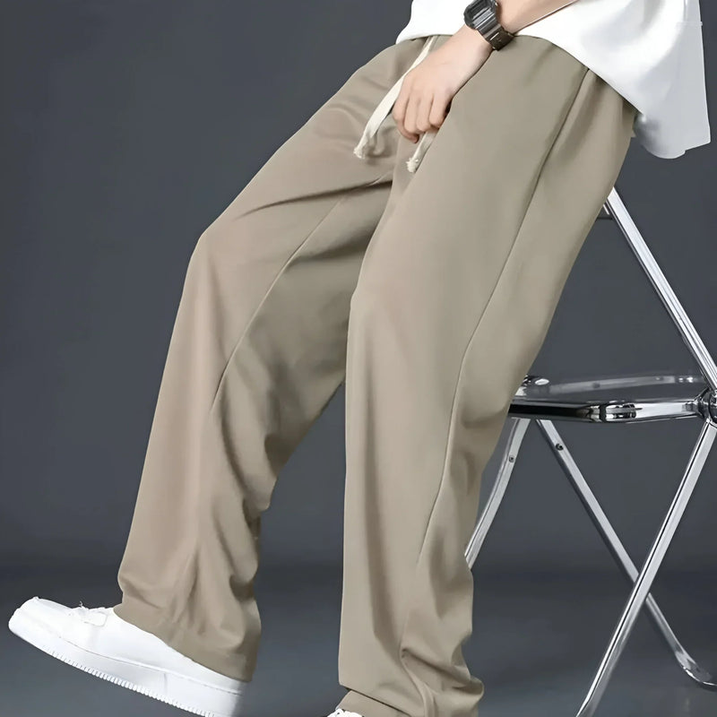 Women's High-Waisted Lace-Up Straight Pants