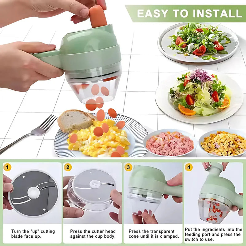 4-in-1 Multifunctional Electric Food Processor
