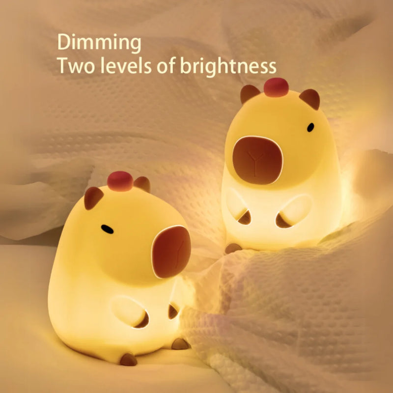 Cute Capybara Silicone Night Light