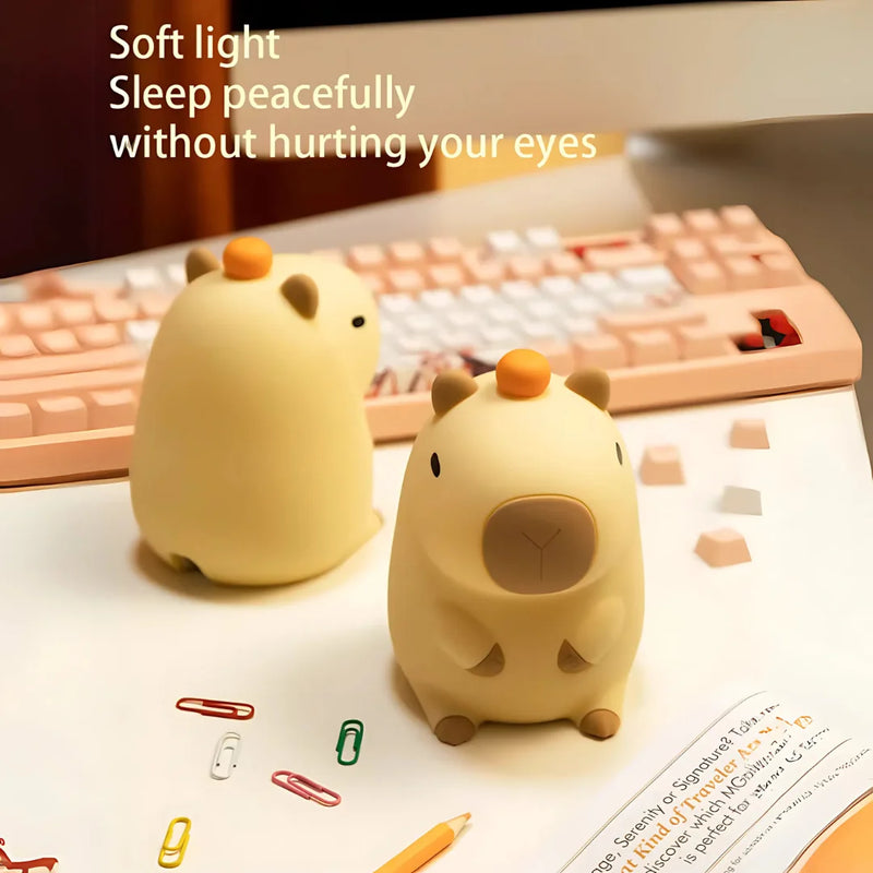Cute Capybara Silicone Night Light