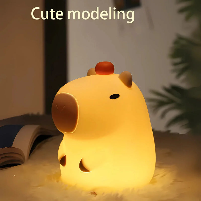 Cute Capybara Silicone Night Light
