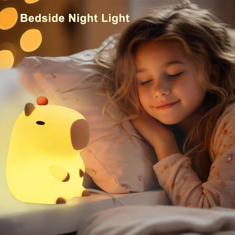 Cute Capybara Silicone Night Light