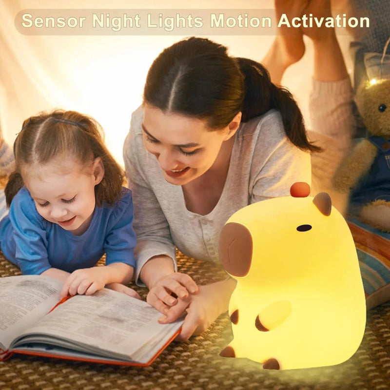 Cute Capybara Silicone Night Light