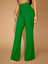 Women's high-waist flared pants