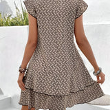 Women's Stylish Ruffle Mini Dress