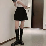 Chic high-waist A-line mini skirt