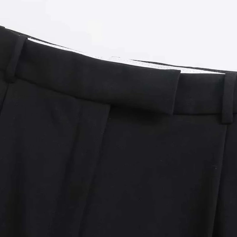 Women's high-waisted vintage zipper pants