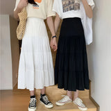 Women's high-waist chiffon A-line skirt