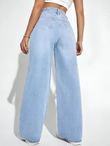 Women's Mid-Waist Straight-Leg Jeans