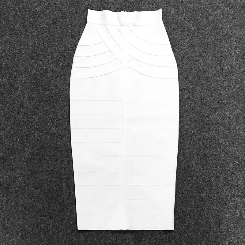 Women's vintage bandage midi skirt