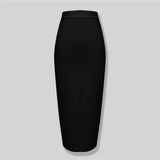 Elegant high-waist bodycon midi skirt