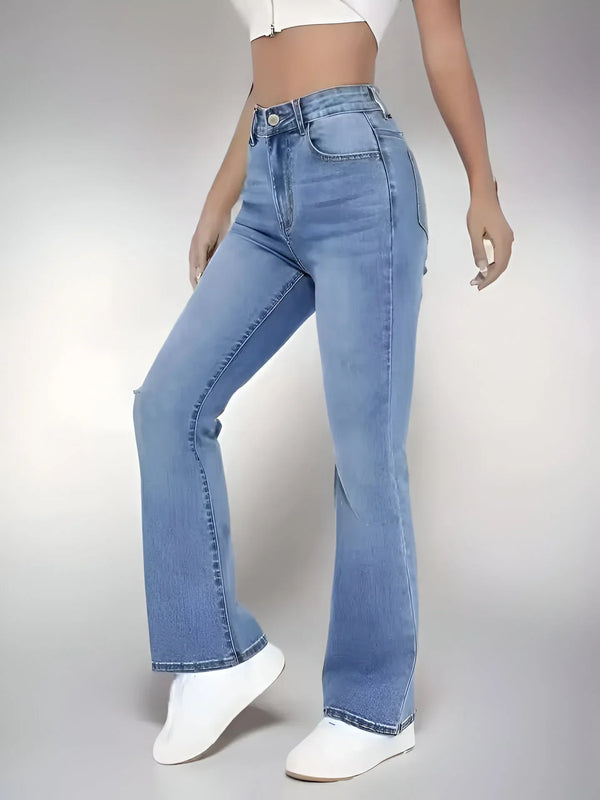 Women’s High-Waist Light Wash Denim Jeans