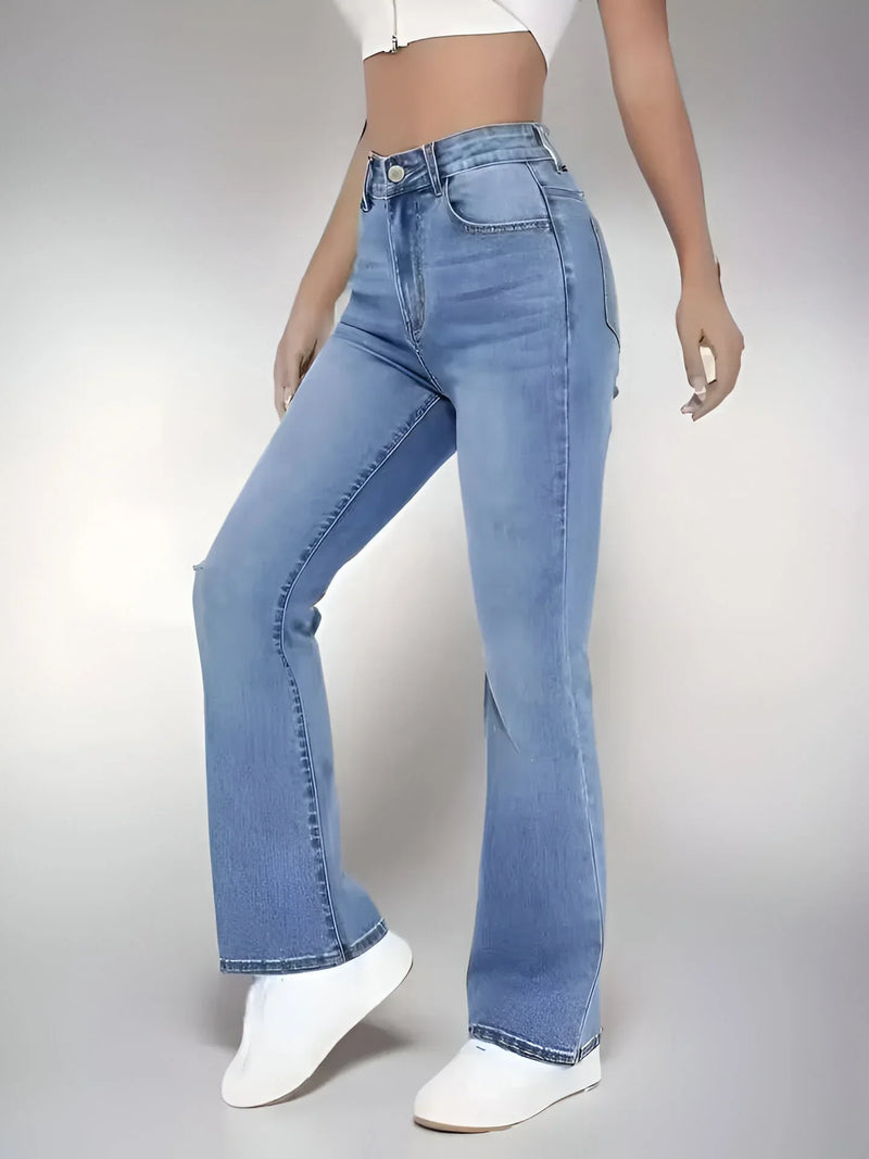 Women’s High-Waist Light Wash Denim Jeans