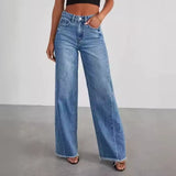 Women's High-Waisted Wide-Leg Denim Jeans