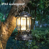 Vintage Camping Lantern with USB and Magnetic Base