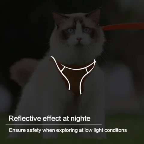 Adjustable Pet Harness with Reflective Stripe
