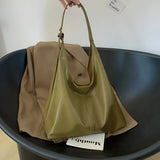 Leather Shoulder Bag with Button Closure