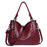 Stylish Tassel-Decorated Shoulder Bag