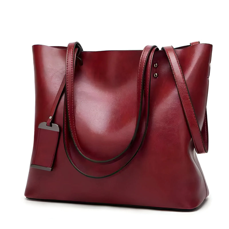 Vintage Large Capacity Leather Tote Bag