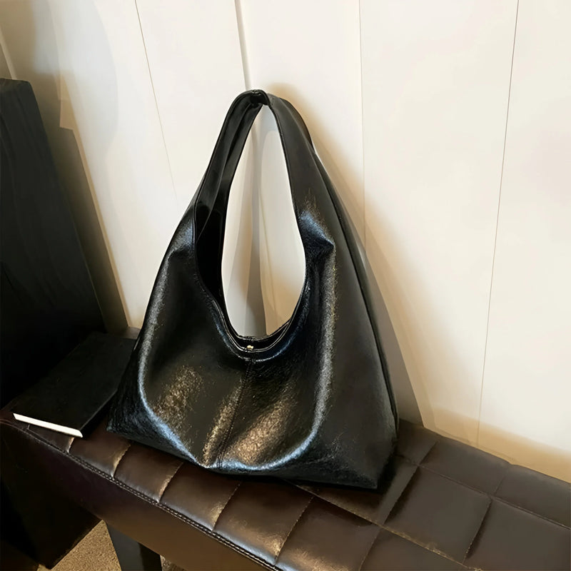 Sculptural Leather Shoulder Bag