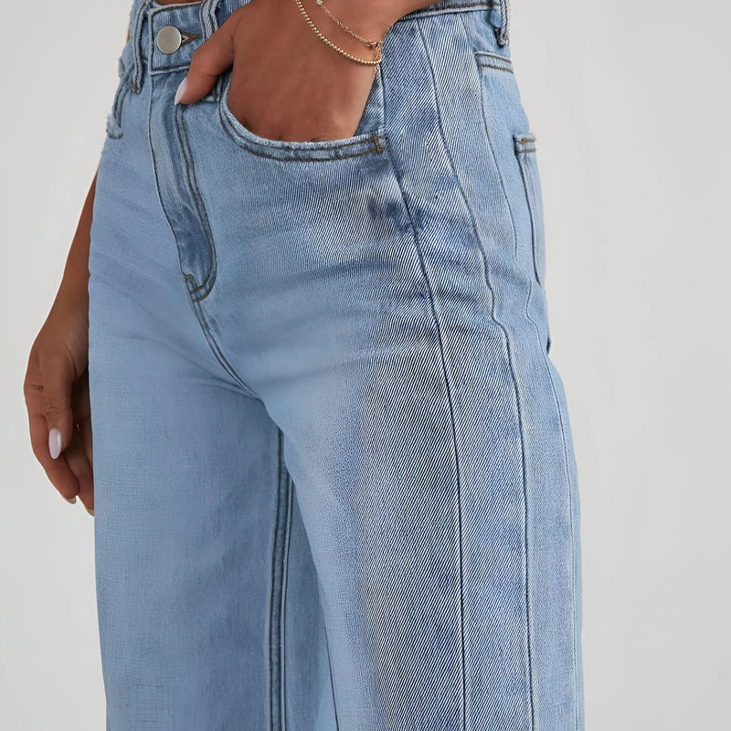 Women's High-Waisted Wide-Leg Denim Jeans