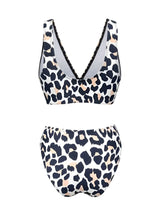 Leopard Print Swimsuit Two-Piece Set