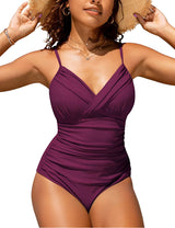 Wrinkled One-Piece Swimsuit