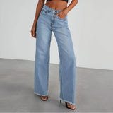 Women's High-Waisted Wide-Leg Denim Jeans