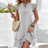 Women's Stylish Ruffle Mini Dress