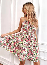 Floral Lace-Up Summer Dress