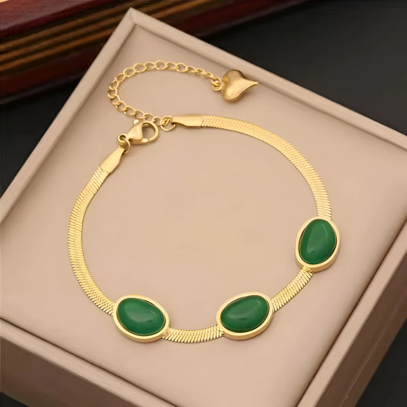 Emerald Pendant Jewelry Set
