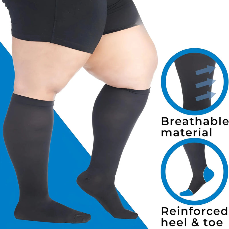 Plus Size Compression Socks for Sports & Fitness