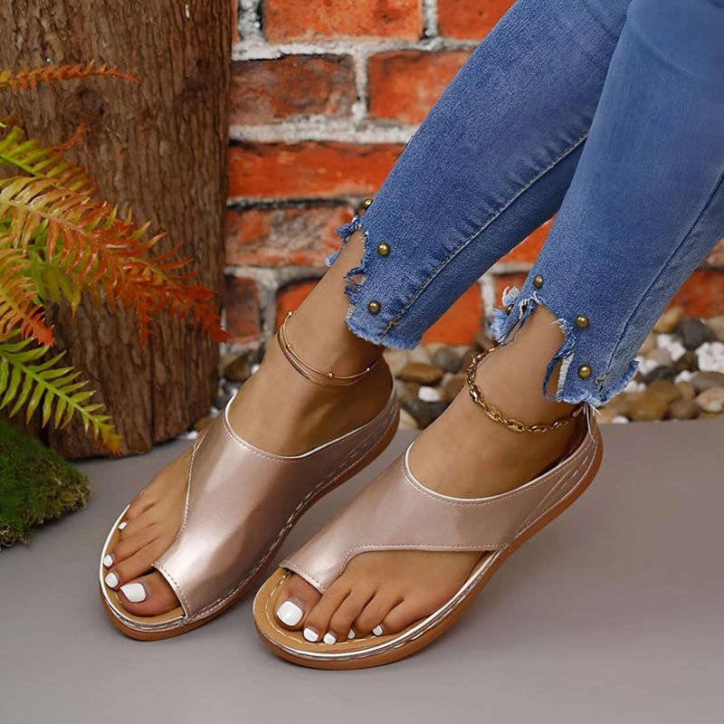 Stylish Dressy Flip Flop Wedge Sandals