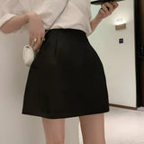 Chic high-waist A-line mini skirt