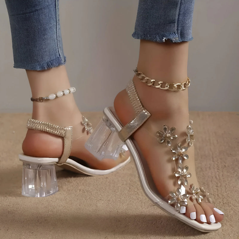 Bling Rhinestone High Heels Sandals for Women