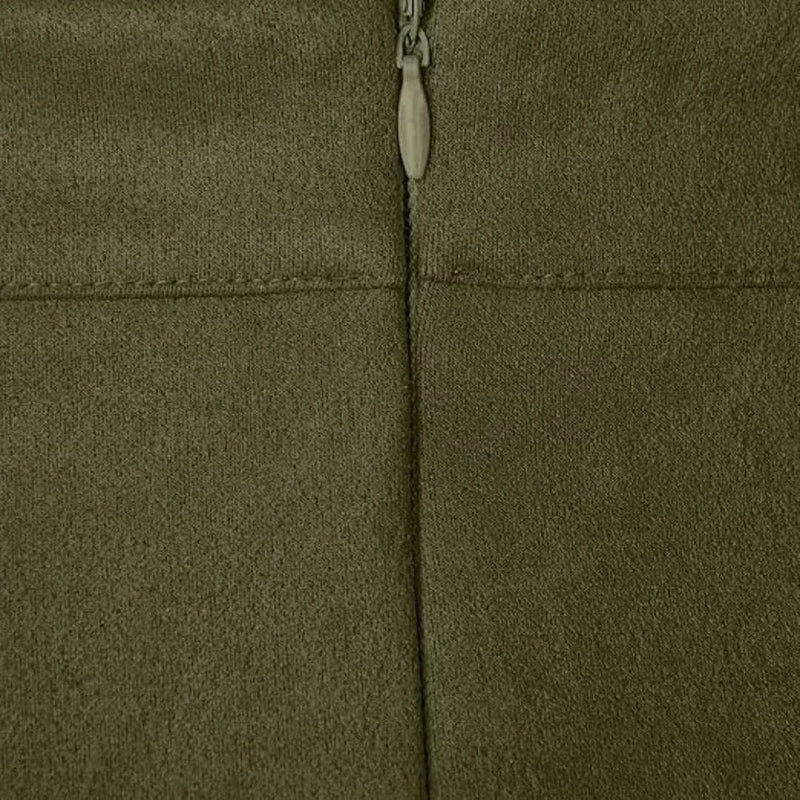 Women's high-waist faux suede mini skirt