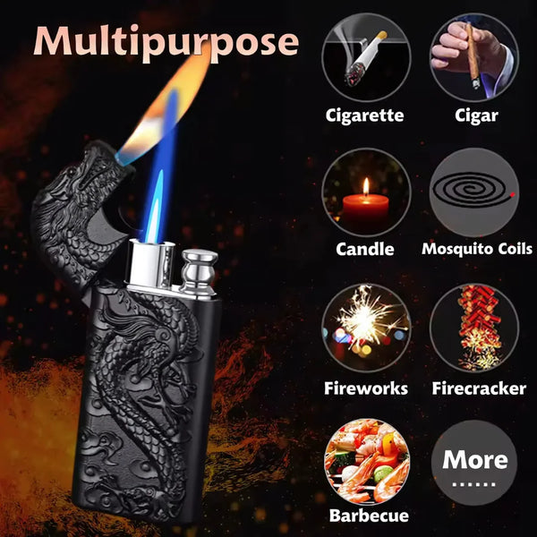 Metallic Dragon Dual Flame Lighter