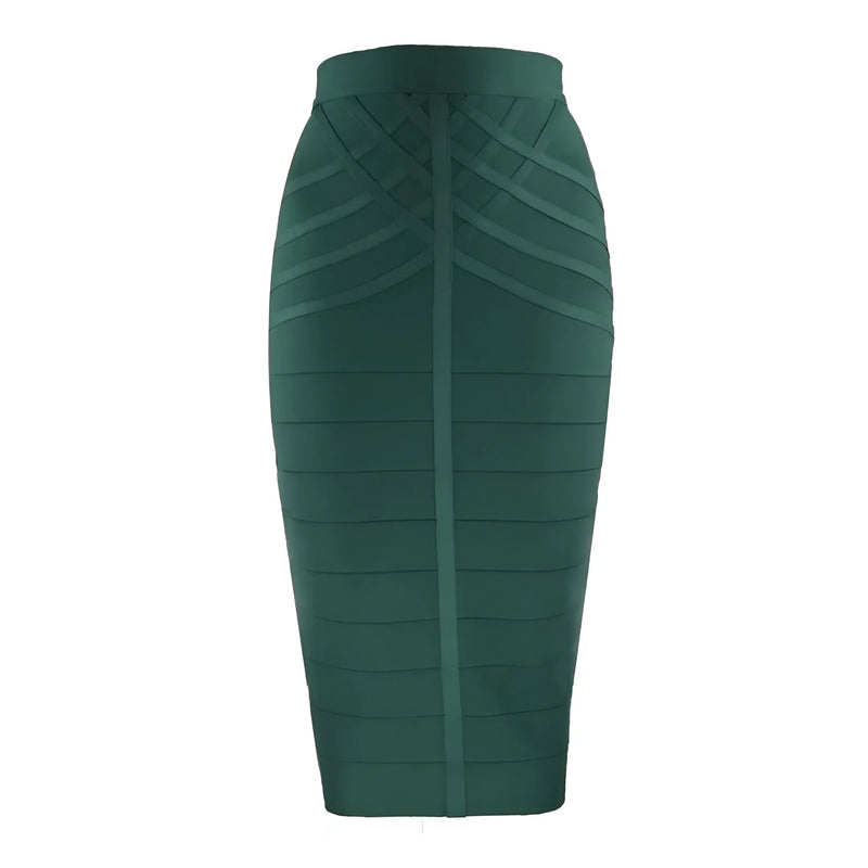 Women's vintage bandage midi skirt