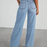 Women's High-Waisted Wide-Leg Denim Jeans
