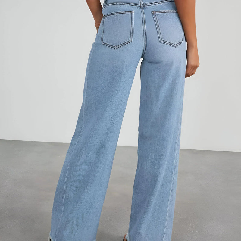 Women's High-Waisted Wide-Leg Denim Jeans