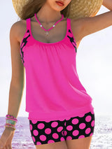 Women's Colorful Polka Dot Swimsuit Two Piece Set