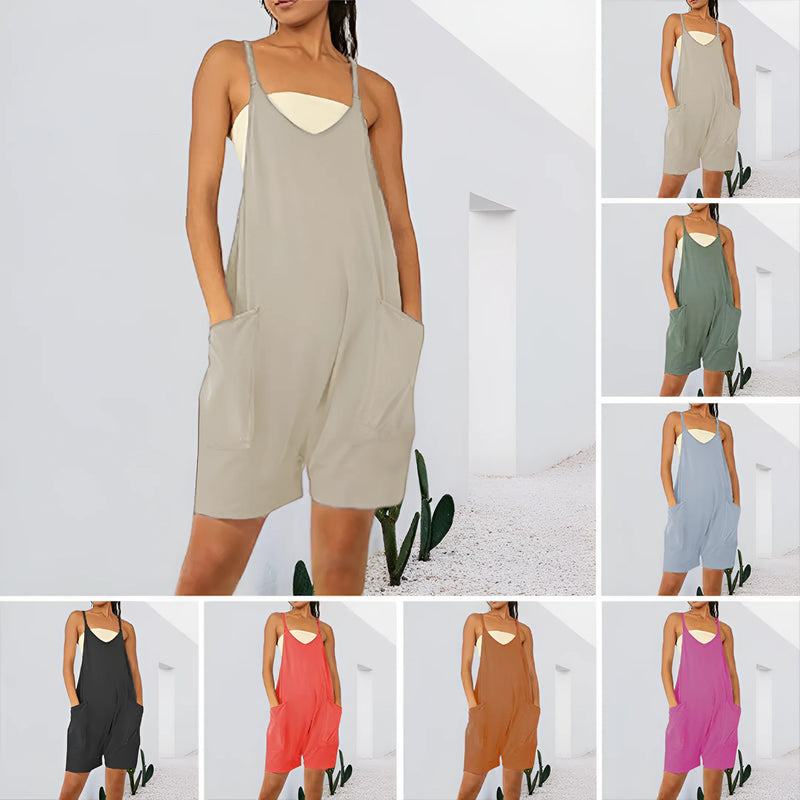 Comfortable Zipper Jumpsuit With Pockets