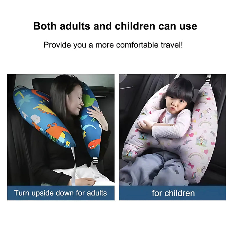 U-Shape Travel Pillow for Kids with Fun Patterns