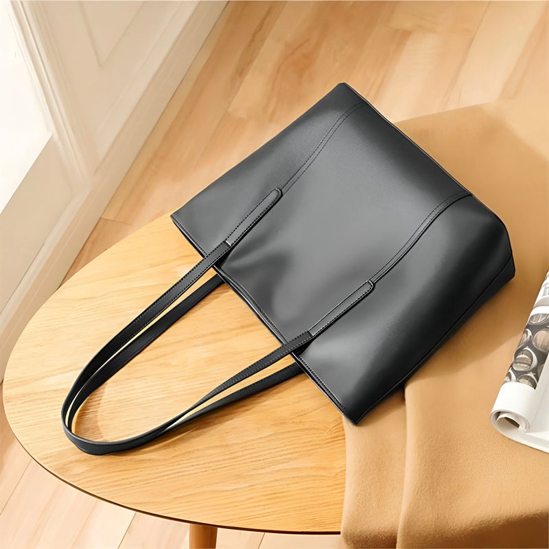 Women's Split Leather Commuter Tote Bag