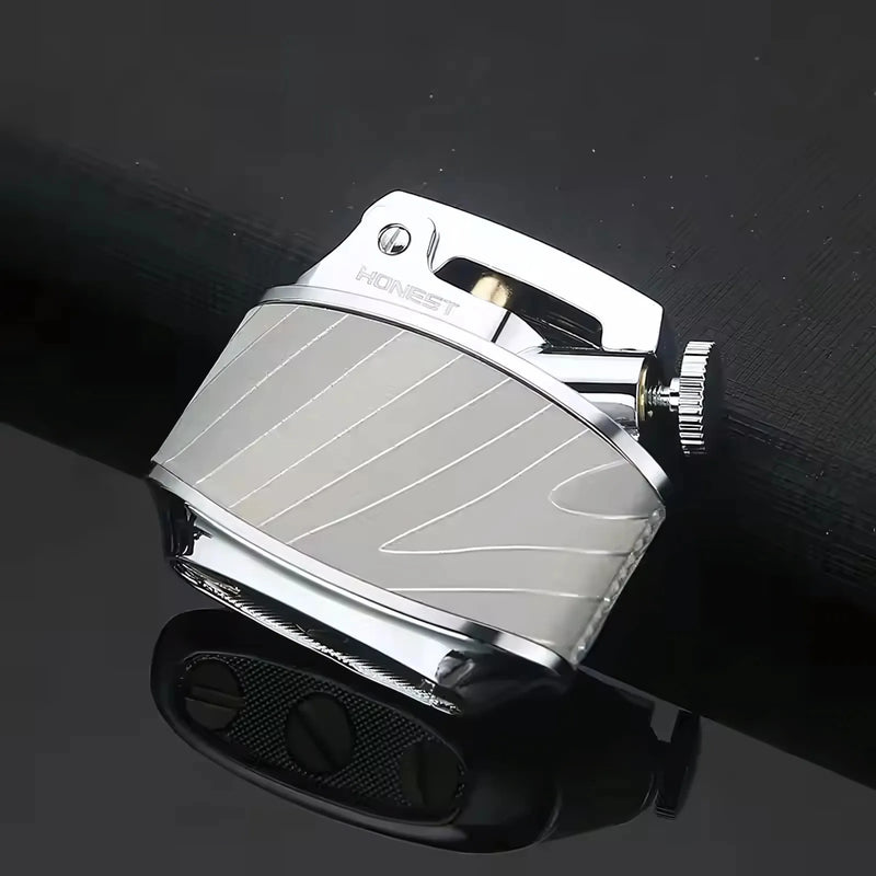 Retro Kerosene Lighter with PU Leather Finish